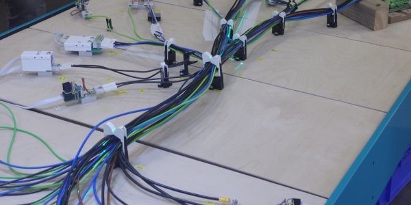 Modular assembly board for wire harness production